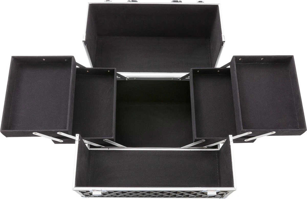 AREBOS Cosmeticakoffer Beauty Case Multikoffer 15 L Zwart 9 AREBOS Cosmeticakoffer Beauty Case Multikoffer 15 L Zwart - Afbeelding 7