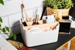 Altom Design Badkamer Orginazer 5-vaks - Gemaakt Van Ecologisch Bamboe - 18 X 14,5 X 9,5 Cm - Wit Bruin - Natura Line - Bamboo - Make-up Opbergbox -Max Factor Winkel 1200x800 23