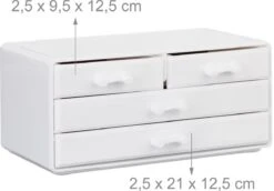Relaxdays Make-up Organizer - Tweedelig - Cosmetica Opbergdoos - Wit -Max Factor Winkel 1200x834 1