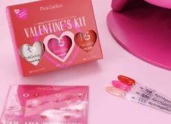 Pink Gellac - Valentine's Kit Color Box - Gellak Set Kleuren - 3 X 15 Ml Inclusief Nail Art Stickers -Max Factor Winkel 1200x869 2