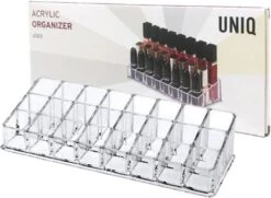 UNIQ Make-up Organizer 24 Vakken (U302) - Lippenstift Organizer - Nagellak - Make-up Kwasten - Transparant -Max Factor Winkel 1200x878 1