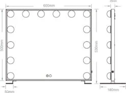Hollywood Spiegel | Videri Vanity Zwart | Spiegel Met Verlichting | Make Up Spiegel | Visagie Spiegel | Cosmetische Spiegel | Dimbaar 8 Hollywood Spiegel | Videri Vanity Zwart | Spiegel Met Verlichting | Make Up Spiegel | Visagie Spiegel | Cosmetische Spiegel | Dimbaar -Max Factor Winkel 1200x887 1