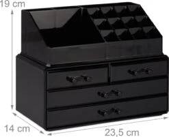 Relaxdays Make-up Organizer - Sieradendoosje - Cosmetica - Zwart -Max Factor Winkel 1200x978 1