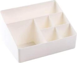 Merkloos Make-Up Organizer - Opbergdoos - Cosmetica - Wit/Creme -Sieraden - Nagelak - Make Up Organizer - Make Up Organizers -Max Factor Winkel 1200x979