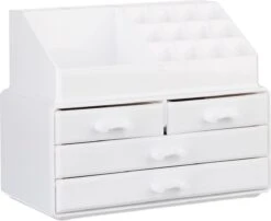 Relaxdays Make-up Organizer - Tweedelig - Cosmetica Opbergdoos - Wit -Max Factor Winkel 1200x981 2