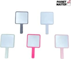 PocketMaster® Make-Up Spiegel / Handspiegel Met Handvat - Licht Groen - Klein - Compact - Handzaam - 8,0 X 8,0 Cm Spiegeloppervlak -Max Factor Winkel 1200x997 2