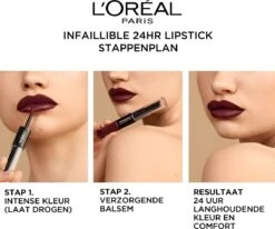 L’Oréal Paris Infallible Lippenstift - 312 Incessant Russet -Max Factor Winkel 1200x999