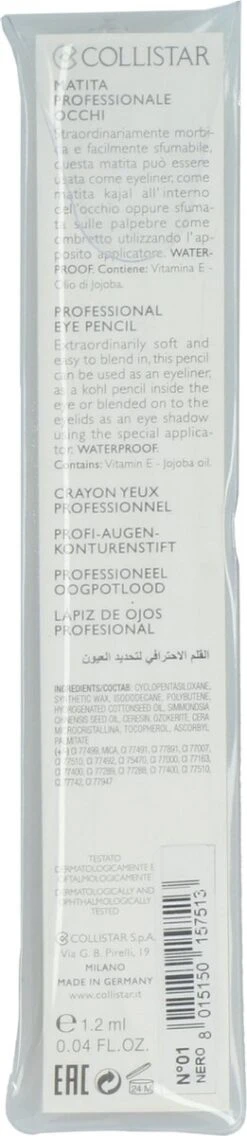 Collistar Professional Eyepencil 1, Black -Max Factor Winkel 261x1200 1