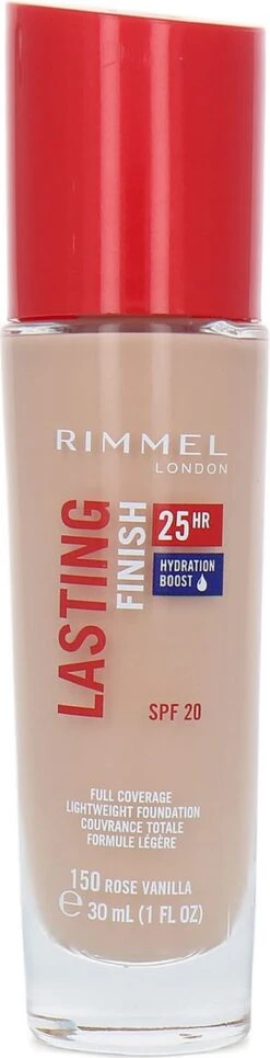 Rimmel London Lasting Finish Foundation - 150 Rose Vanilla -Max Factor Winkel 307x1200 3