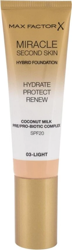 Max Factor Miracle Second Skin Foundation - 03 Light -Max Factor Winkel 345x1200 1