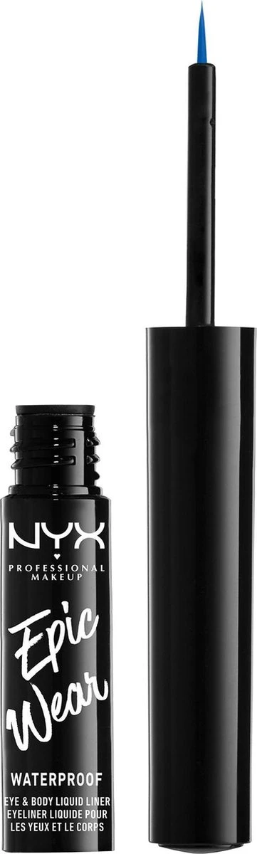 NYX Professional Makeup Epic Wear Liquid Eyeliner - Sapphire EWSPLL05 - 3,5 Ml 4 NYX Professional Makeup Epic Wear Liquid Eyeliner - Sapphire EWSPLL05 - 3,5 Ml - Afbeelding 2