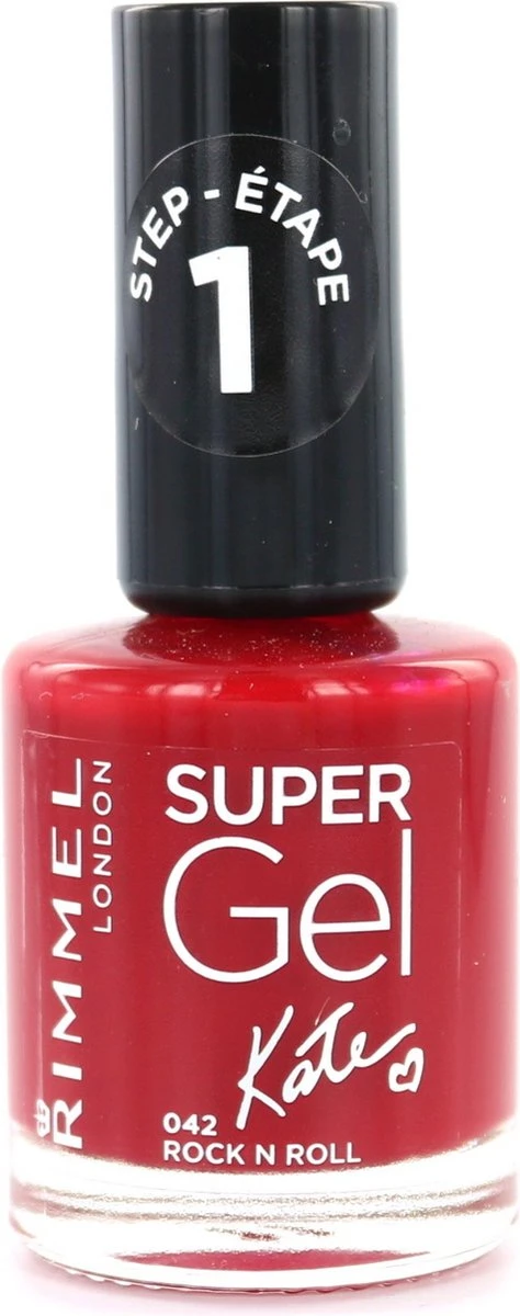 Rimmel London Super Gel By Kate Nagellak - 042 Rock N Roll 4 Rimmel London Super Gel By Kate Nagellak - 042 Rock N Roll - Afbeelding 2