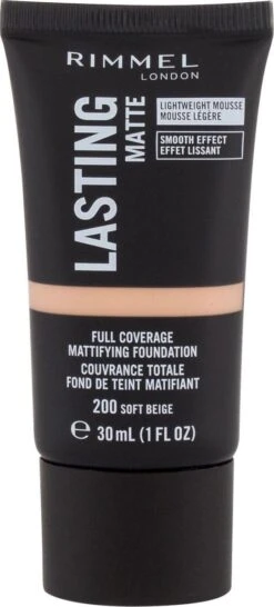 Rimmel London Lasting Matte Foundation - 200 Soft Beige 20 Rimmel London Lasting Matte Foundation - 200 Soft Beige -Max Factor Winkel 543x1200 2
