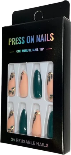 Merkloos Press On Nails - Nep Nagels - Roze Groen - Almond - Manicure - Plak Nagels - Kunstnagels Nailart - Zelfklevend -Max Factor Winkel 554x1200 5