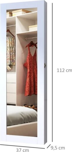 HOMCOM 2-in-1 Sieradenkast Wandspiegel Spiegelkast Sieraden Ladekast Spiegel 833-102WT 14 HOMCOM 2-in-1 Sieradenkast Wandspiegel Spiegelkast Sieraden Ladekast Spiegel 833-102WT -Max Factor Winkel 570x1200 4