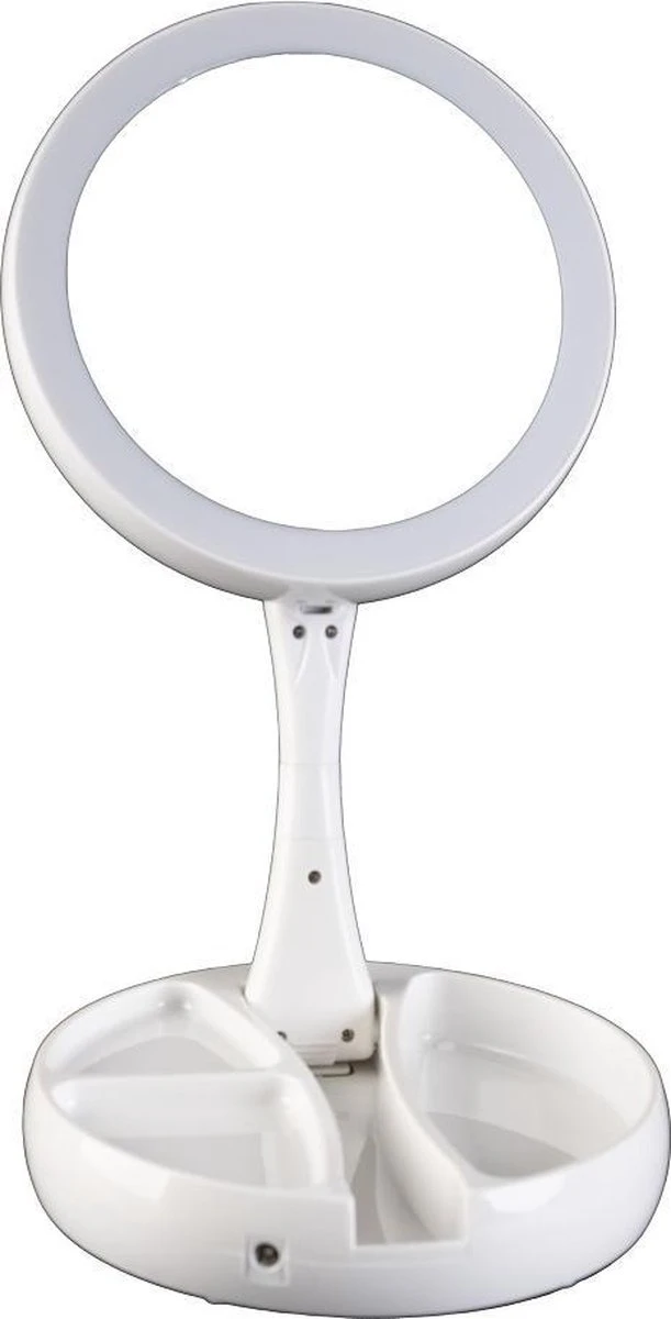 Dubbelzijdige Make Up Spiegel - Scheerspiegels Met LED Verlichting - Met USB Kabeltje - Vergroot Spiegel 5 Dubbelzijdige Make Up Spiegel - Scheerspiegels Met LED Verlichting - Met USB Kabeltje - Vergroot Spiegel - Afbeelding 3