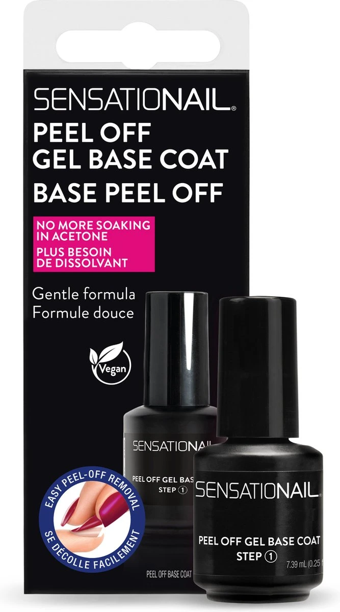 Sensationail Peel Off Gel Base Coat - 71791 3 Sensationail Peel Off Gel Base Coat - 71791