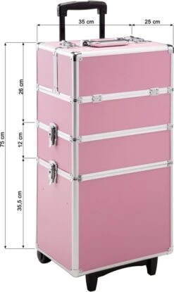 TecTake Cosmetica Koffer Met 3 Etages - Roze - Make-up Koffer 19 TecTake Cosmetica Koffer Met 3 Etages - Roze - Make-up Koffer -Max Factor Winkel 715x1200 4