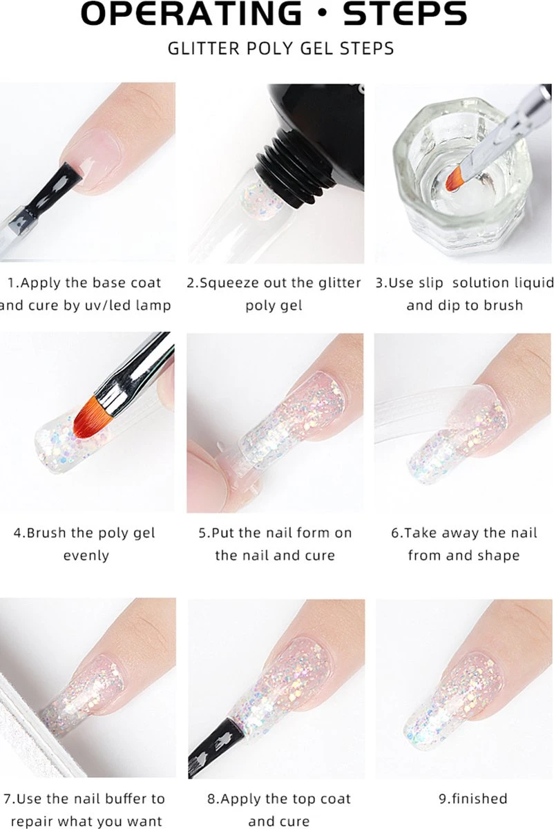 Elvi Polygel Starterskit -Complete Set Inc. USB UV/Led Mini Lamp-6x15g Polygel Kleuren Blauw - Nagelverlenging Polyacryl UV Nagellak-Quick Extension Temperature Color Changing Gel Blue Green 13 Elvi Polygel Starterskit -Complete Set Inc. USB UV/Led Mini Lamp-6x15g Polygel Kleuren Blauw - Nagelverlenging Polyacryl UV Nagellak-Quick Extension Temperature Color Changing Gel Blue Green - Afbeelding 11