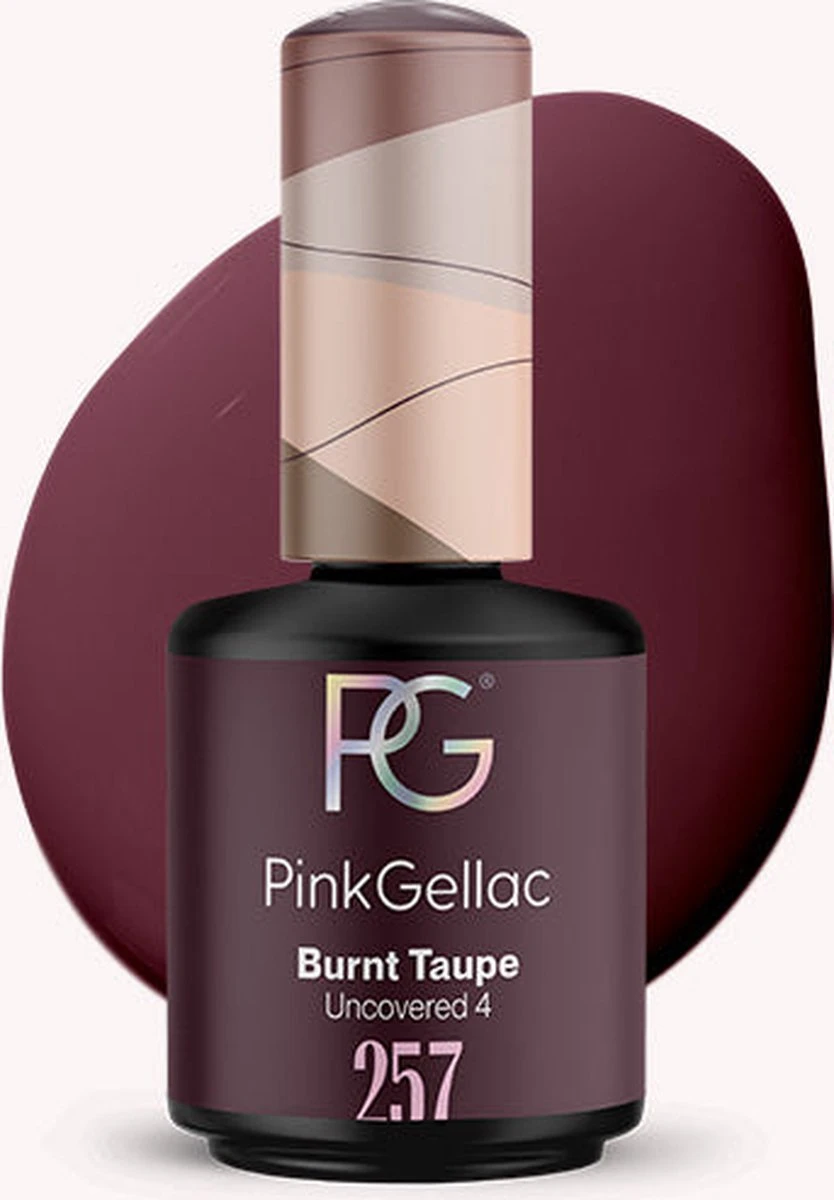Pink Gellac - Burnt Taupe - Gellak - Vegan - Bruin - Creamy Finish - 15 Ml 3 Pink Gellac - Burnt Taupe - Gellak - Vegan - Bruin - Creamy Finish - 15 Ml