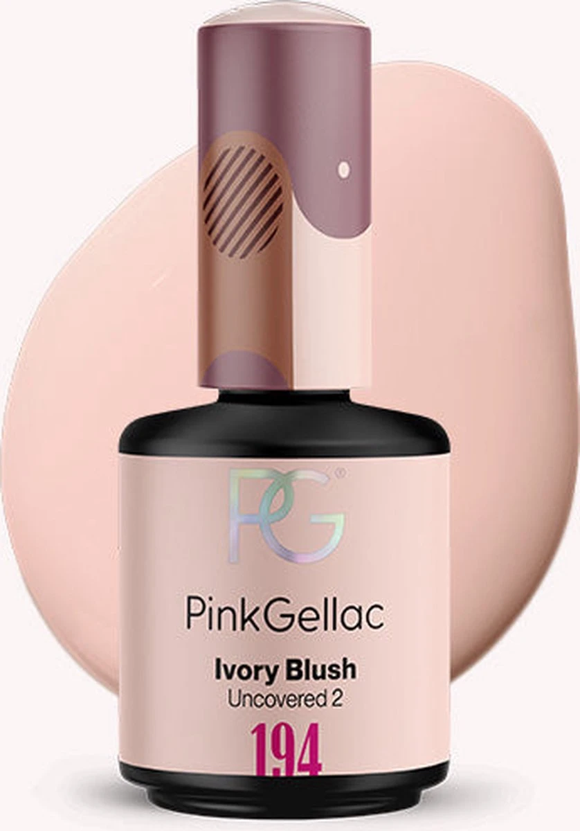 Pink Gellac - Ivory Blush - Gellak - Vegan - Nude - Creamy Finish - 15 Ml 3 Pink Gellac - Ivory Blush - Gellak - Vegan - Nude - Creamy Finish - 15 Ml