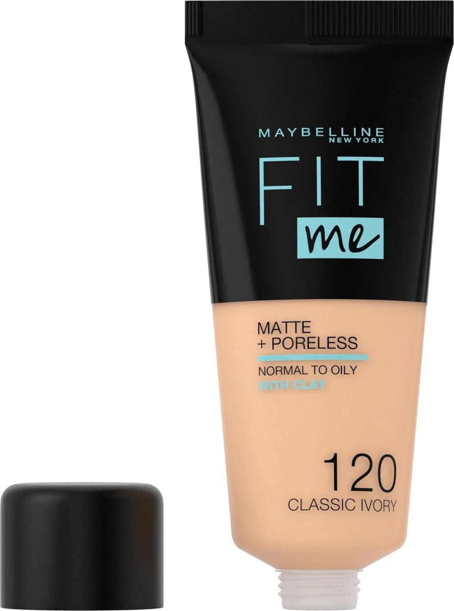 Maybelline Fit Me Matte & Poreless Foundation - 120 Classic Ivory 5 Maybelline Fit Me Matte & Poreless Foundation - 120 Classic Ivory - Afbeelding 3