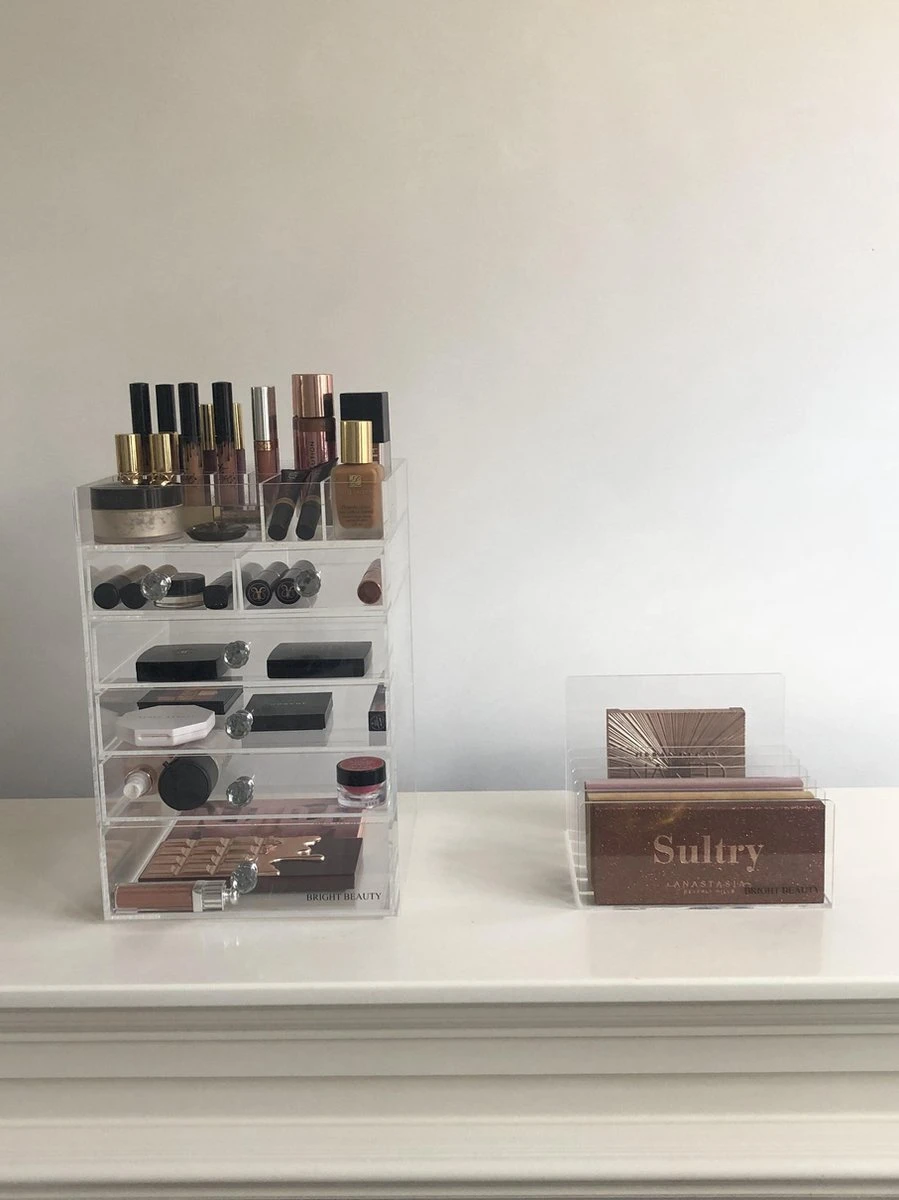 Make-up Organizer Pallethouder - Acryl 4 Make-up Organizer Pallethouder - Acryl - Afbeelding 2