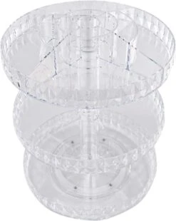 TRIXES Make Up Organizer - 360 Graden Cosmetica-organizer - 3-laags, Heldere Acrylstandaard - Draaibaar Display Met Kristallen Design - Voor Shampoo, Conditioner, Parfum, Lippenstift En Nog Veel Meer -Max Factor Winkel 956x1200 3