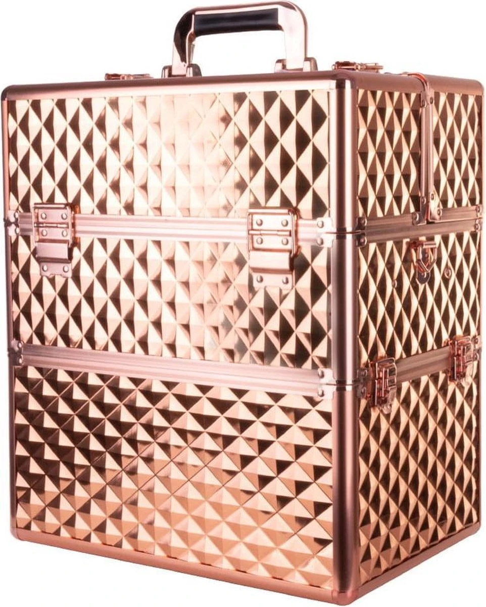 Koffer Groot 3D Gold Met Opbergvakken 3 Koffer Groot 3D Gold Met Opbergvakken