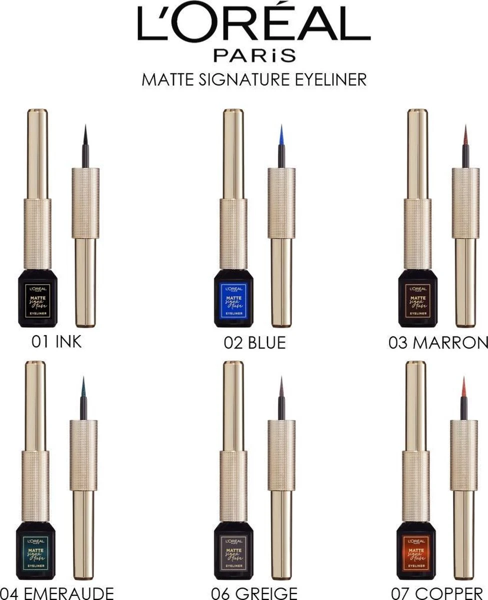 L’Oréal Paris Matte Signature Eyeliner Van Superliner – Matte Liquid Eyeliner – Waterproof - 04 Emeraude – Groen 10 L’Oréal Paris Matte Signature Eyeliner Van Superliner – Matte Liquid Eyeliner – Waterproof - 04 Emeraude – Groen - Afbeelding 8