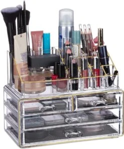 Relaxdays Make-up Organizer - Tweedelig - Cosmetica Opbergdoos + Lippenstift Houder - Zwart 20 Relaxdays Make-up Organizer - Tweedelig - Cosmetica Opbergdoos + Lippenstift Houder - Zwart -Max Factor Winkel 997x1200 3